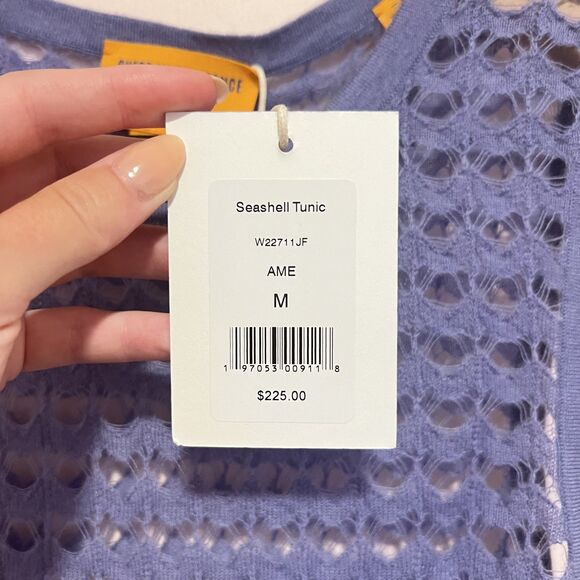 NWT Guest In Residence Gigi Hadid Seashell Tunic in Purple 100% Cashmere Medium - Picture 7 of 13